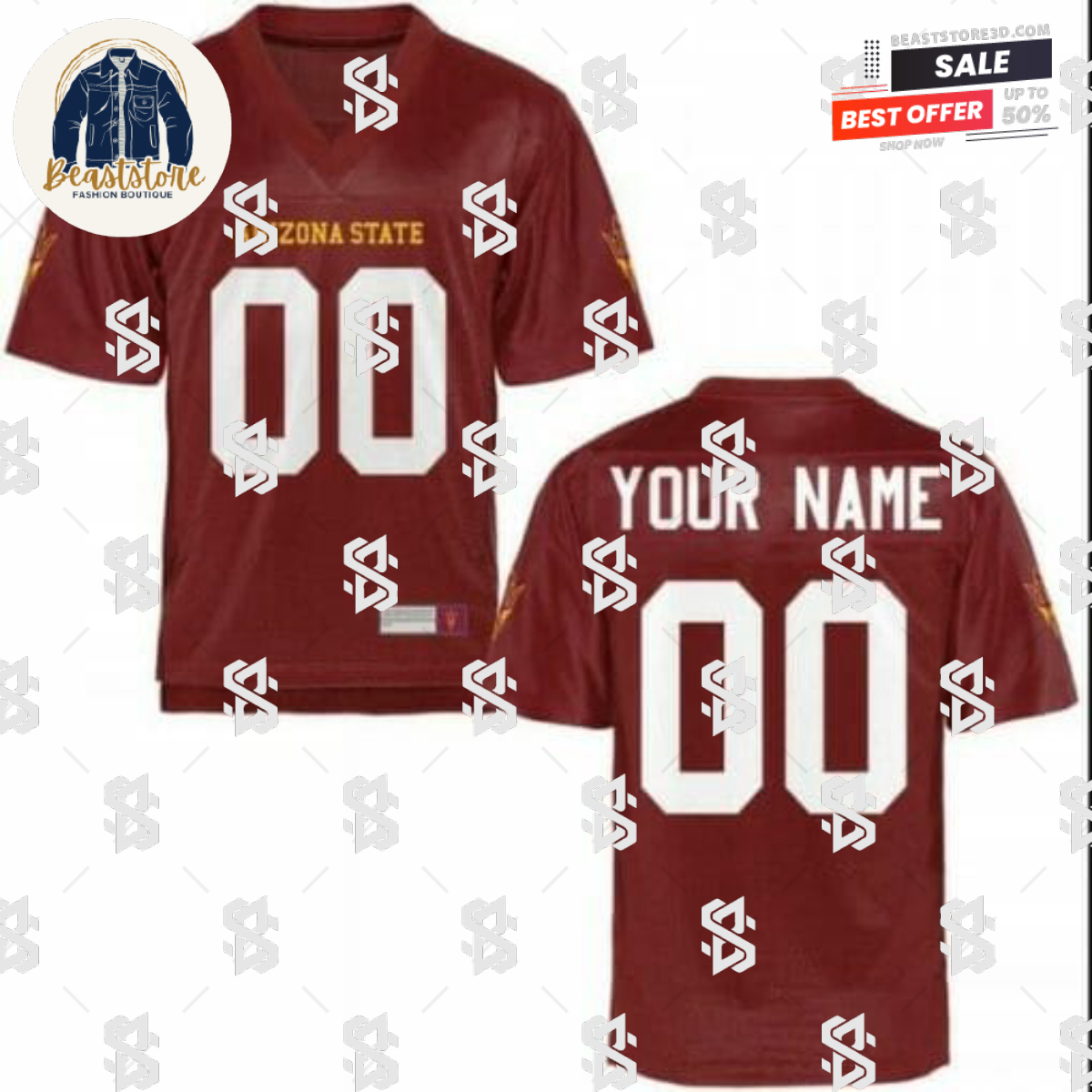 Arizona State Sun Devils Customized Football Jersey