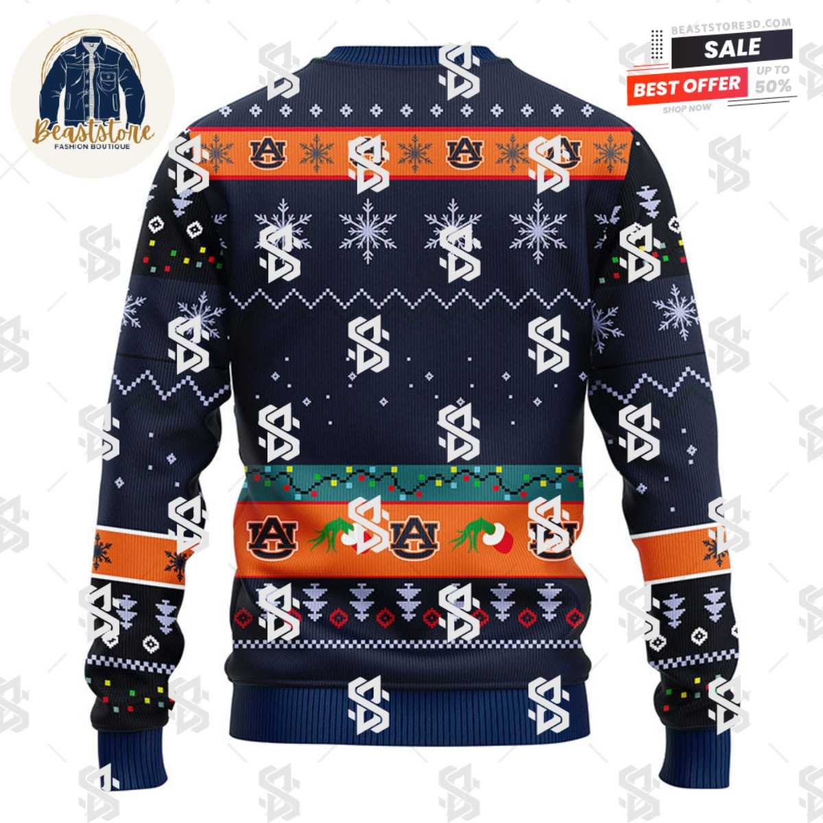 Auburn Tigers Grinch Christmas Ugly Sweater