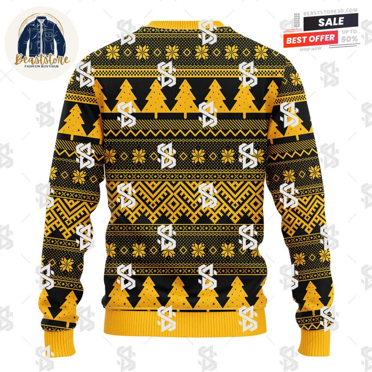 Boston Bruins Minion Christmas Ugly Sweater