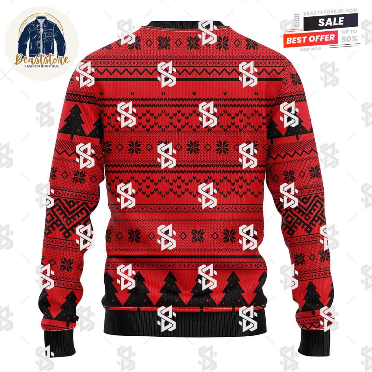 Calgary Flames Grinch Hug Christmas Ugly Sweater