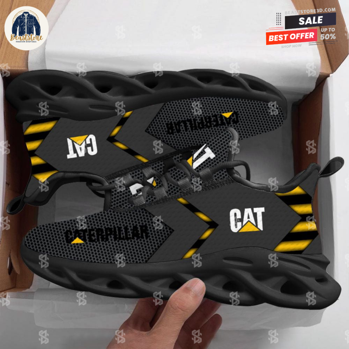 Caterpillar Inc Trending Black Yellow Max Soul Shoes