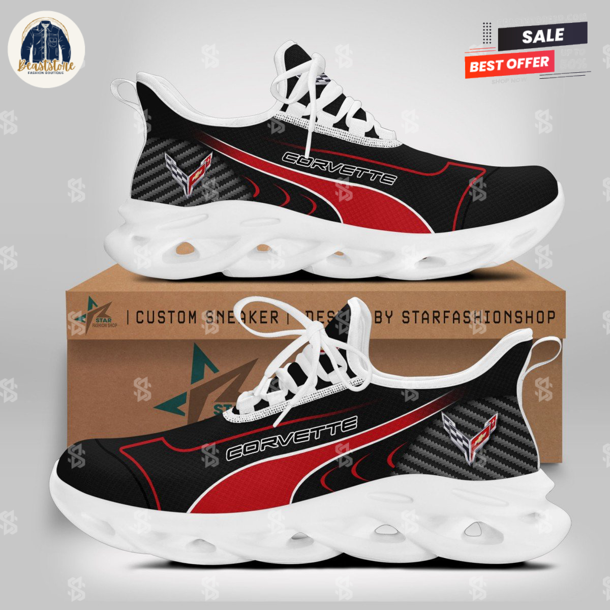 Chevrolet Corvette Logo Max Soul Shoes