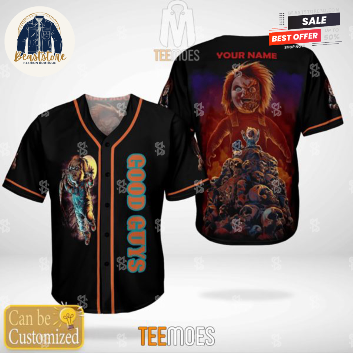 Chucky Halloween Personalized Baseball Jersey