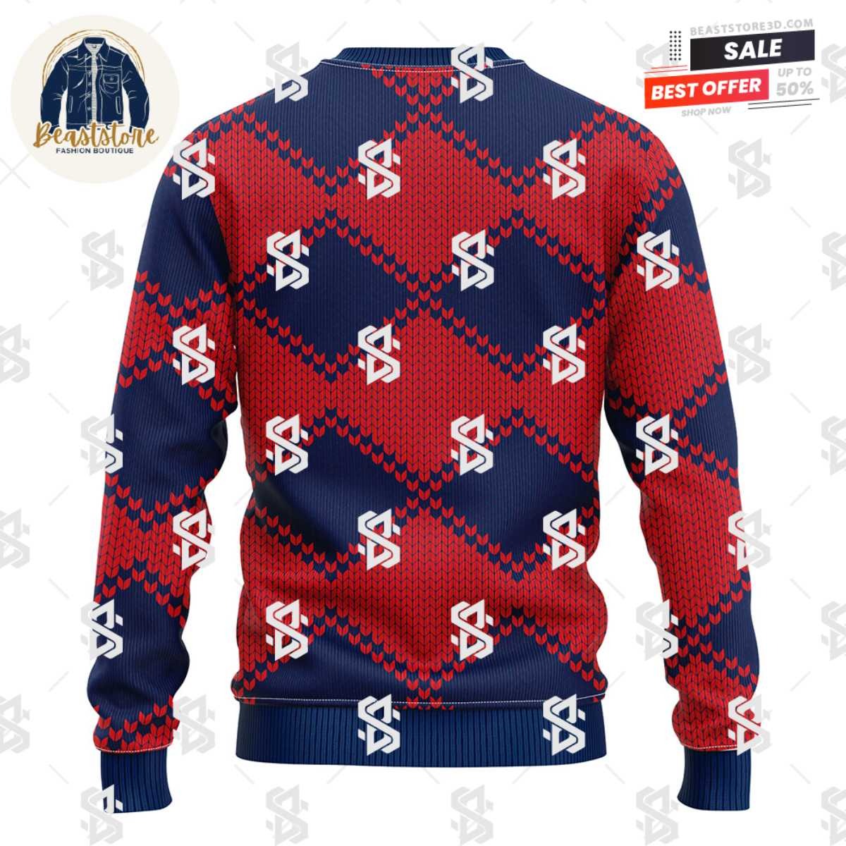 Columbus Blue Jackets Pub Dog Christmas Ugly Sweater