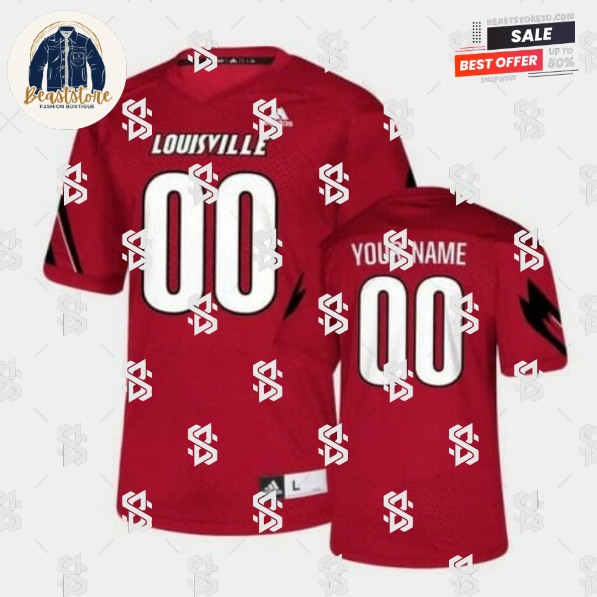 Custom Louisville Cardinals Football Jersey Red College