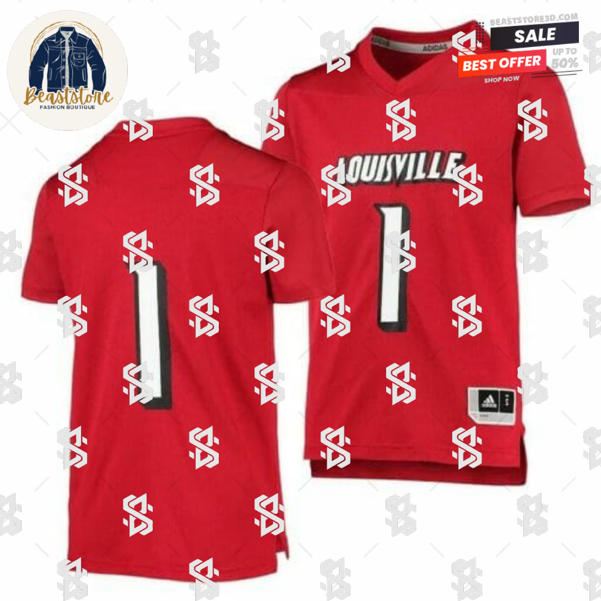 Custom Louisville Cardinals Jersey Red College Football Replica Jersey