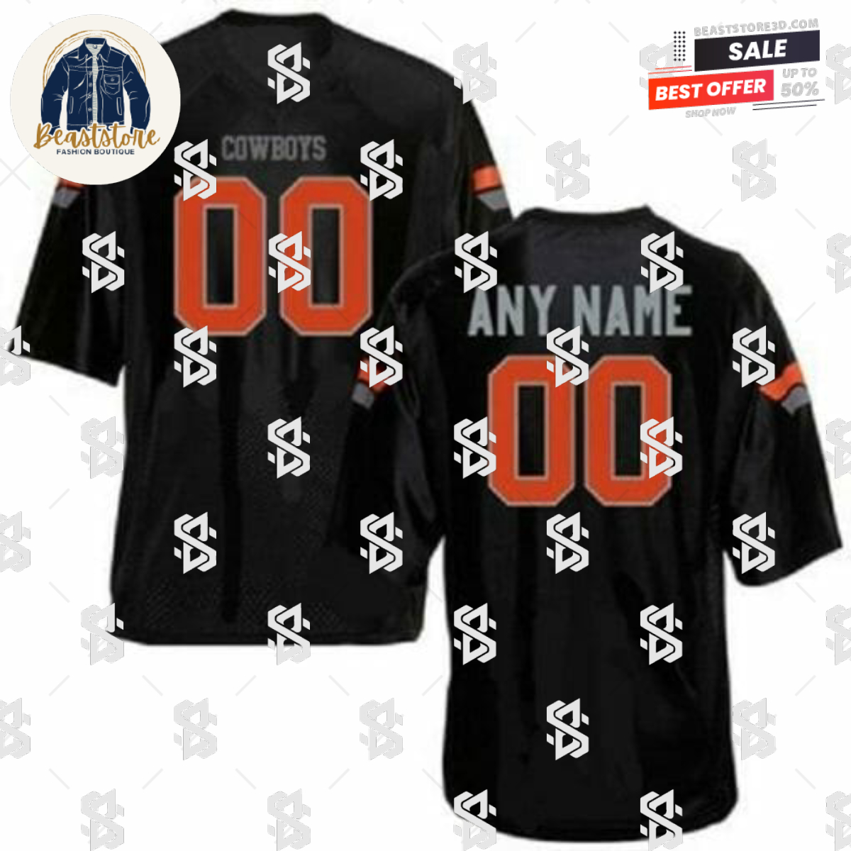 Custom Oklahoma Football Jersey Name Number Black