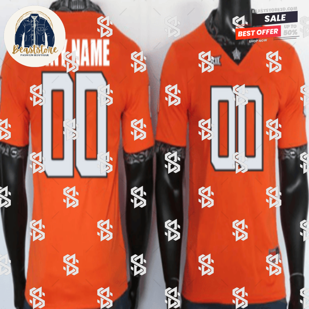 Custom Oklahoma Football Jersey Name Number Orange
