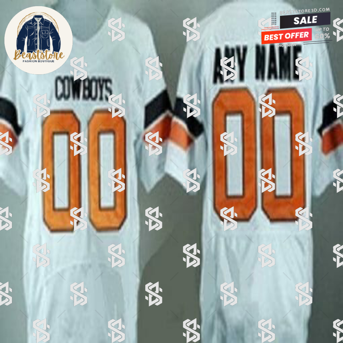 Custom Oklahoma State Football Jersey Name Number White