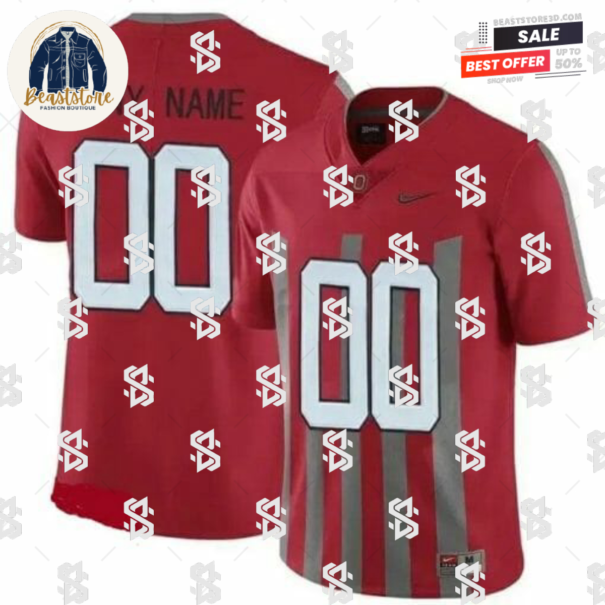 Custom Penn State Football Jersey Red NCAA Jersey