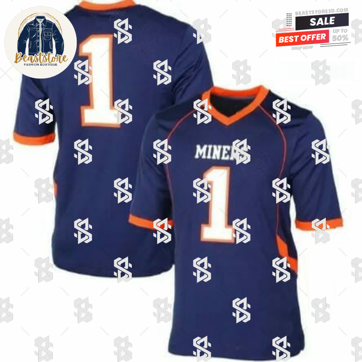 Custom UTEP Miners Football Jersey Stitched