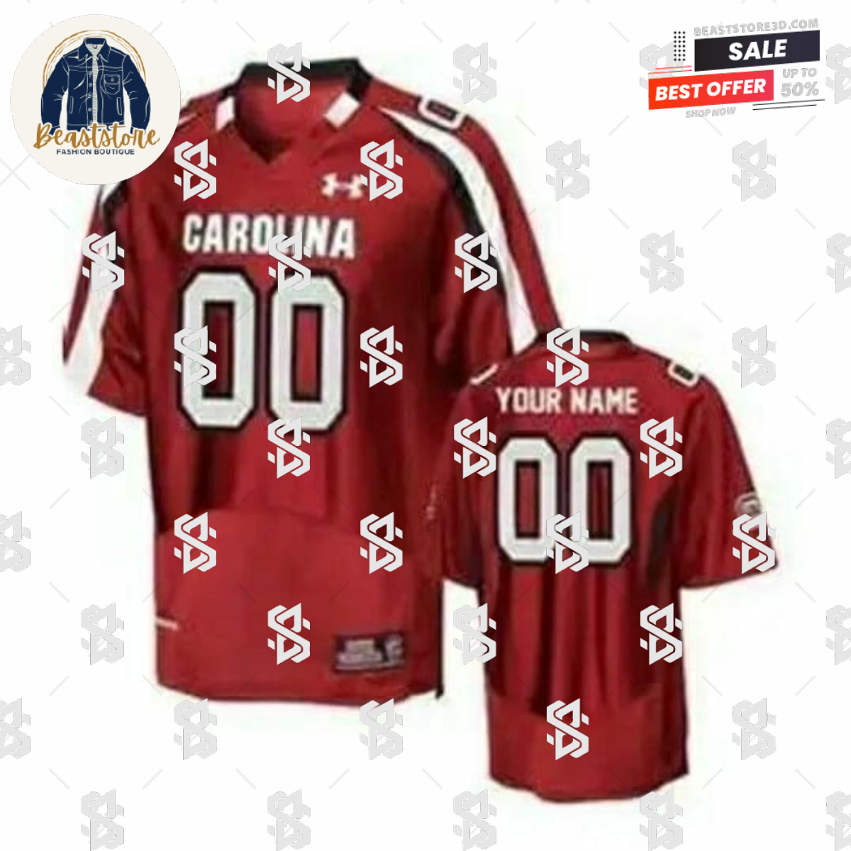 Customized South Carolina Jersey Football Jersey Red