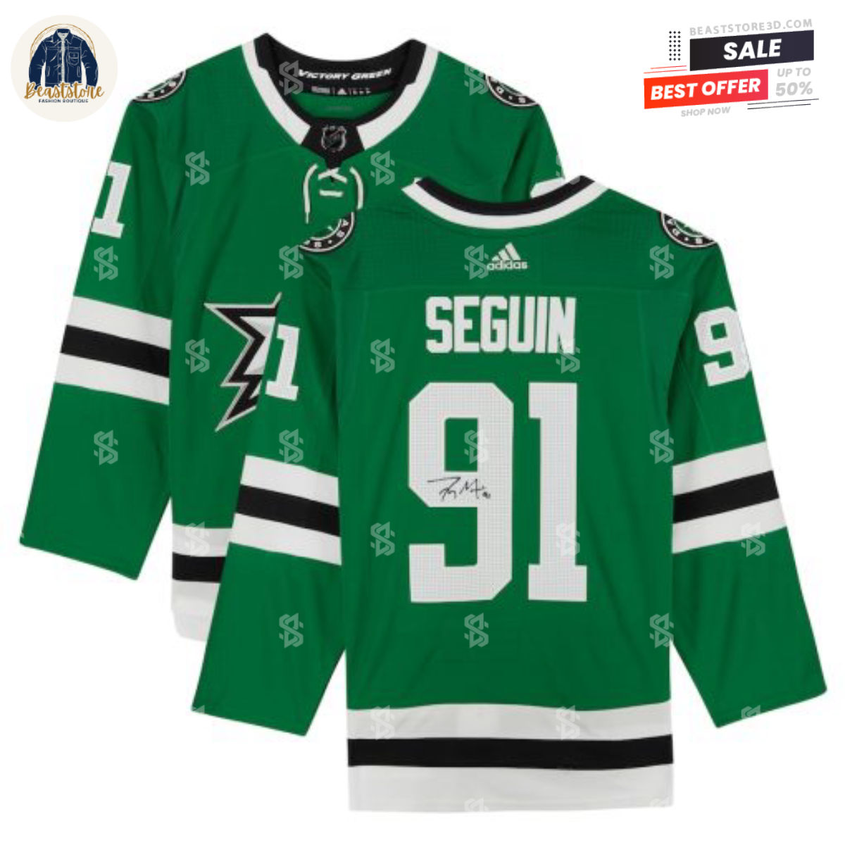 Dallas Stars Tyler Seguin Green Adidas NHL Hockey Jerseys