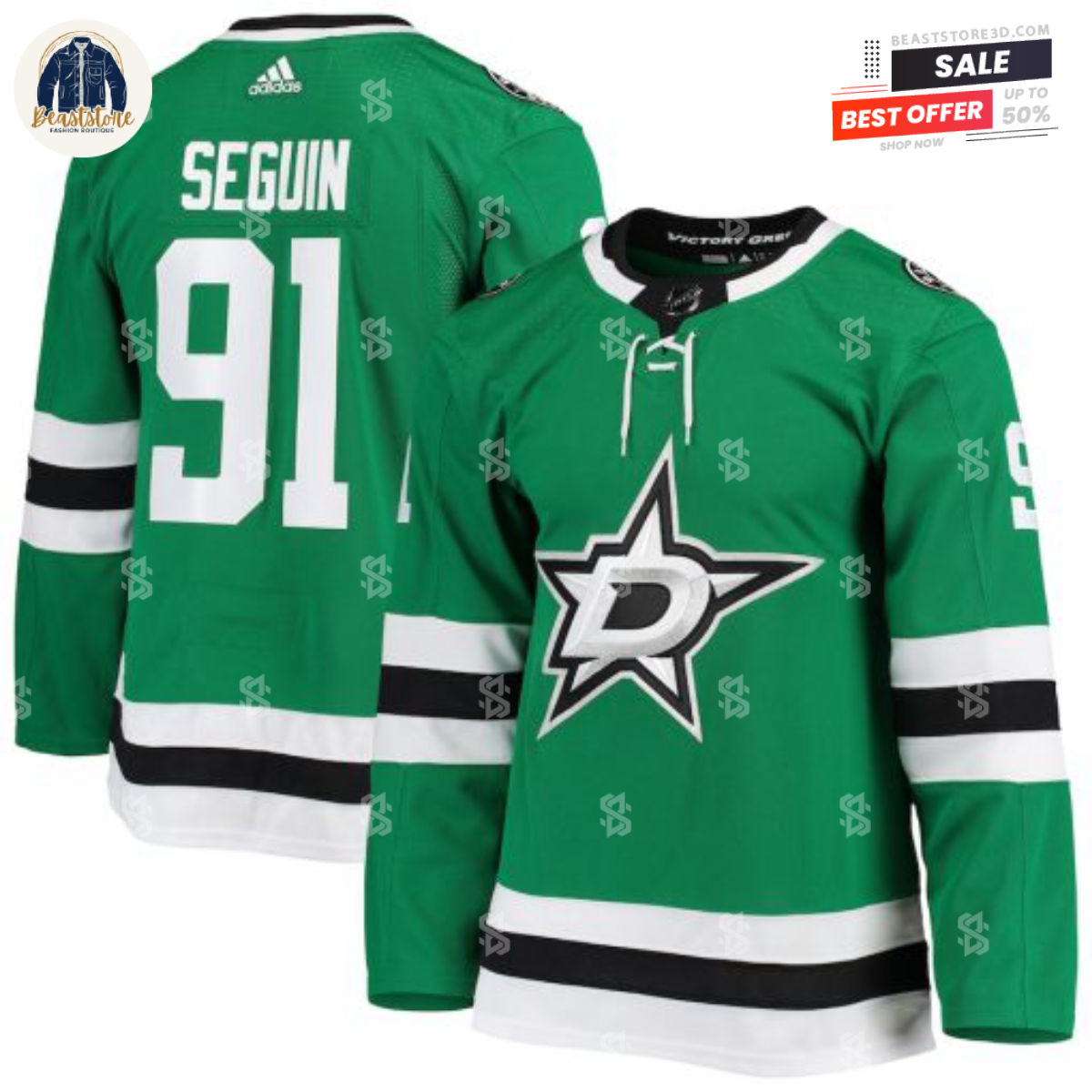 Dallas Stars Tyler Seguin Kelly Green Home Adidas NHL Hockey Jerseys