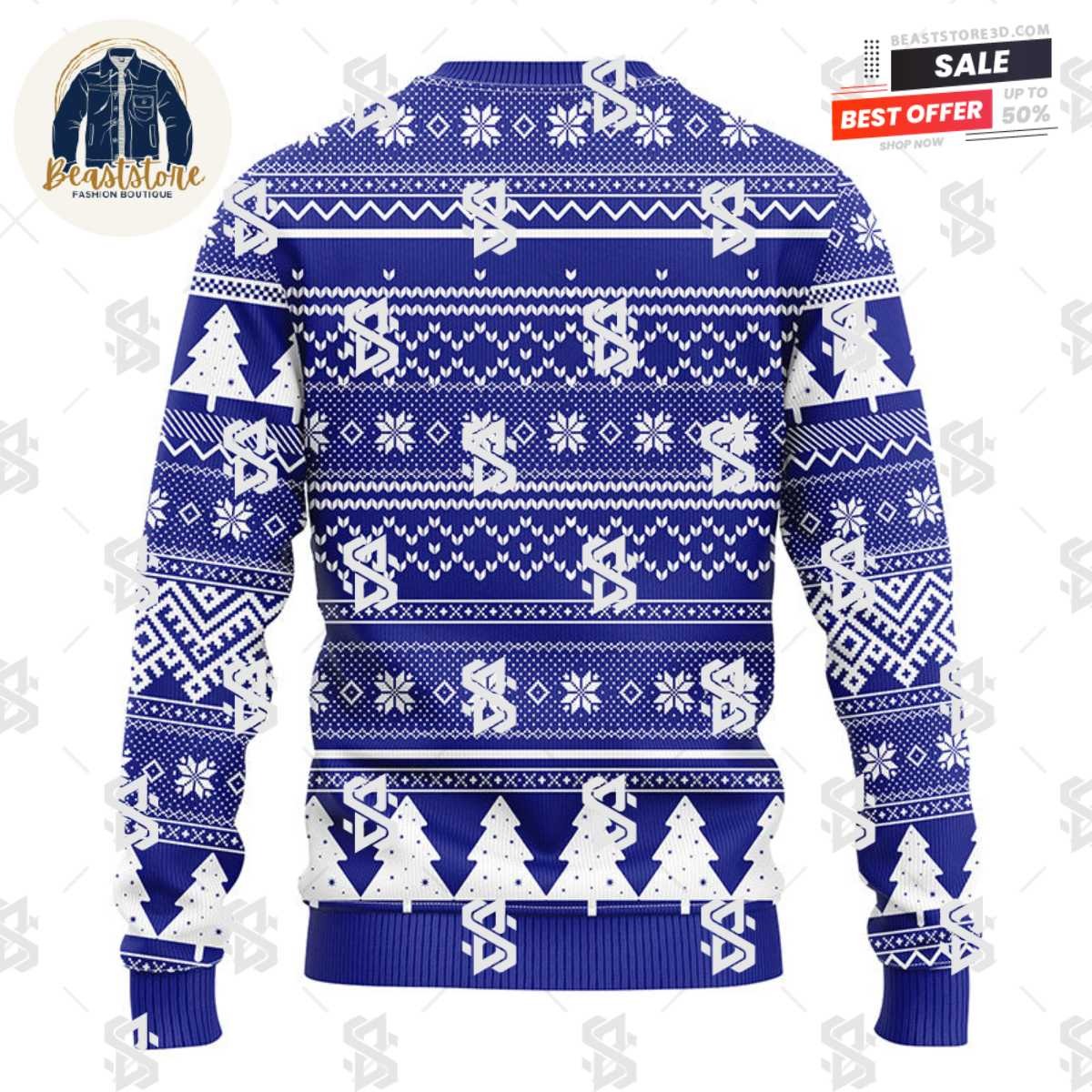Duke Blue Devils Grateful Dead Ugly Christmas Fleece Sweater