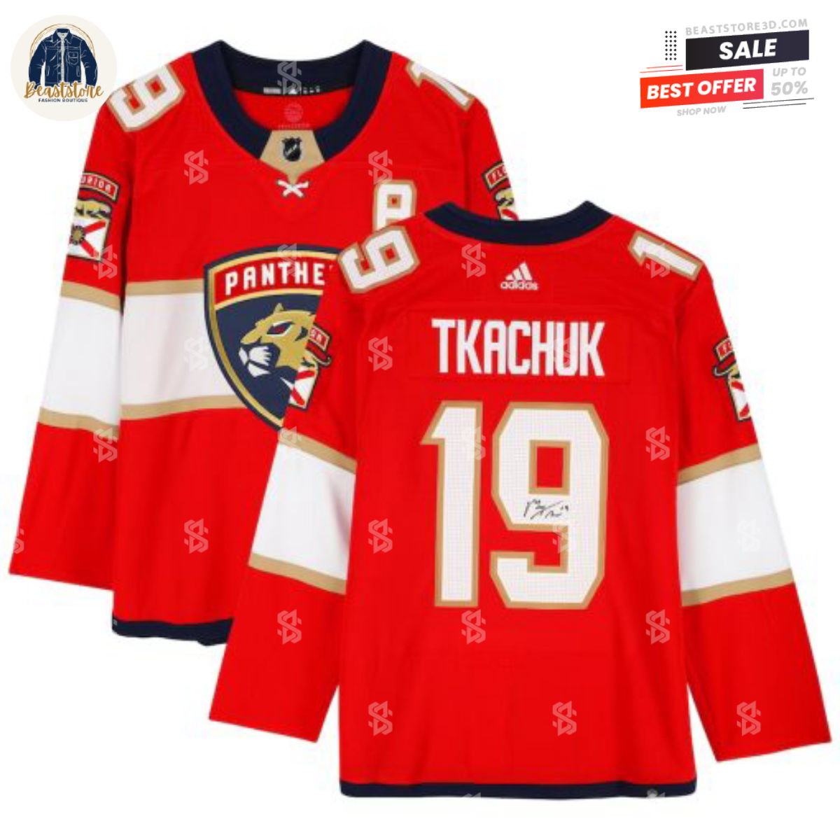 Florida Panthers Matthew Tkachuk Red Adidas NHL Hockey Jerseys