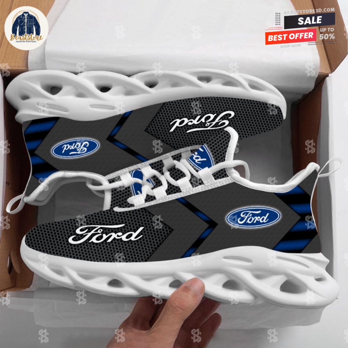 Ford Motor Logo Famous Max Soul Shoes