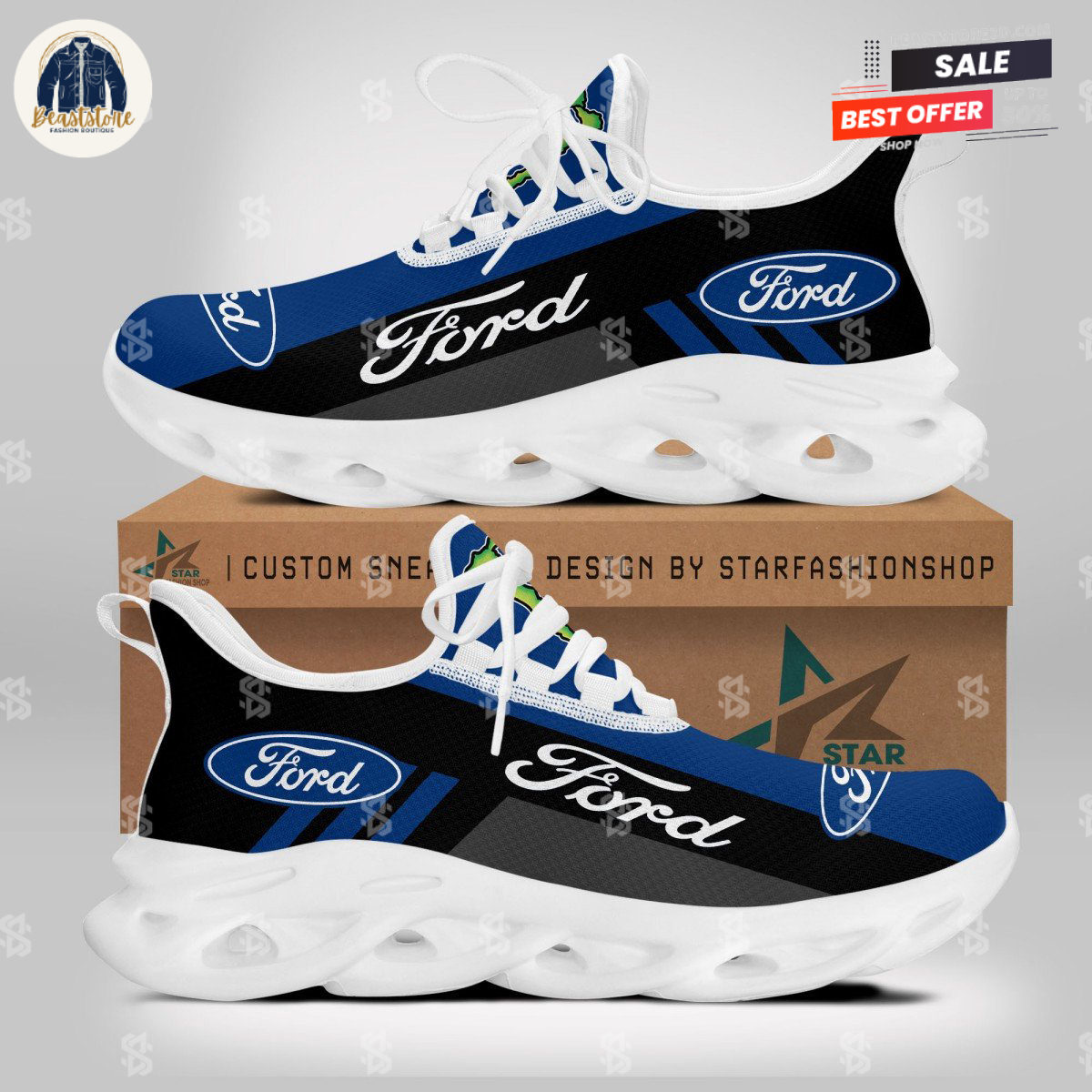 Ford Motor Logo Personalized Max Soul Shoes