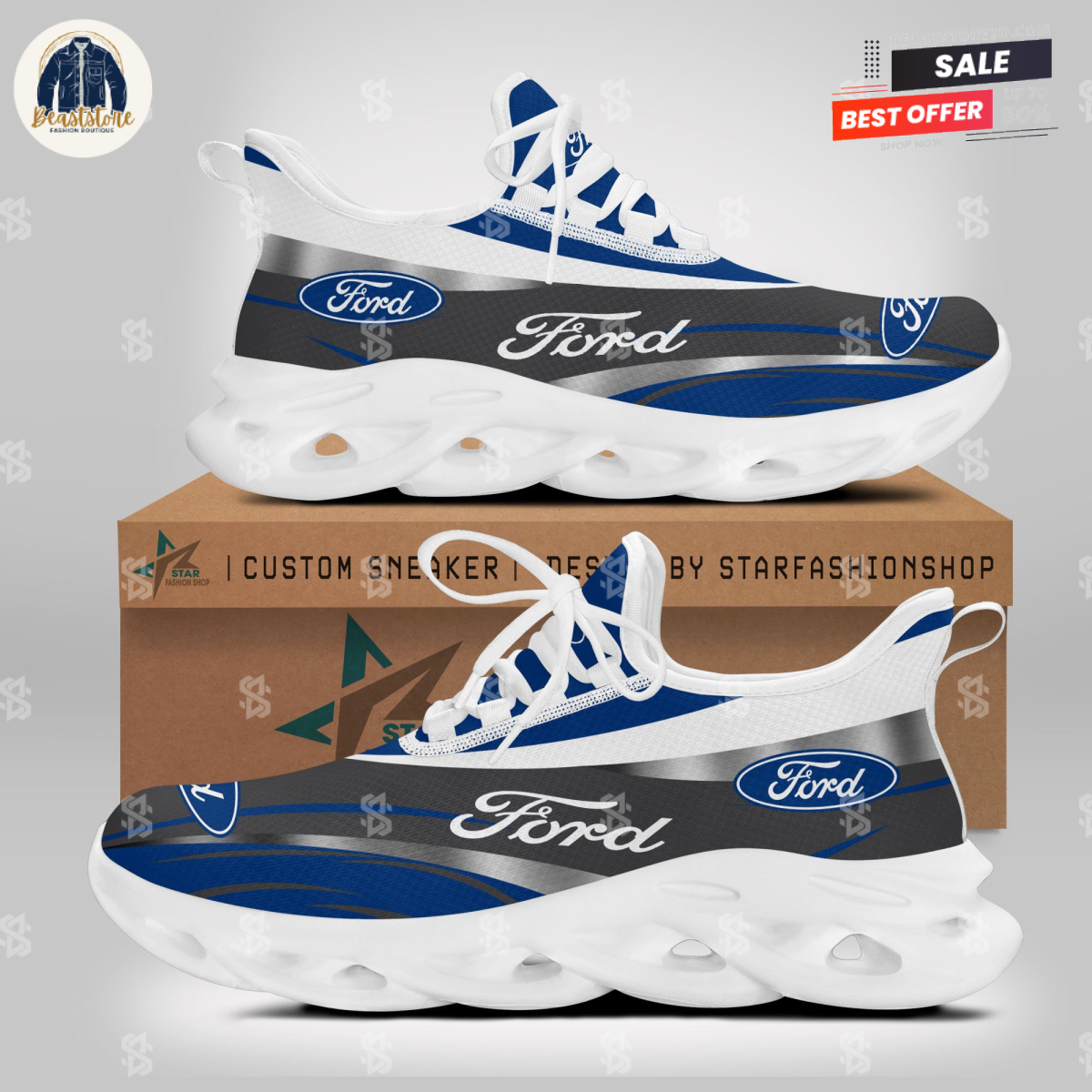 Ford Motor Logo Special Max Soul Shoes