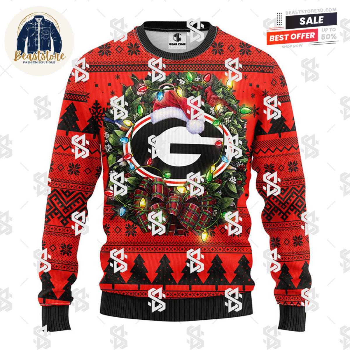 Georgia Bulldogs Christmas Ugly Sweater