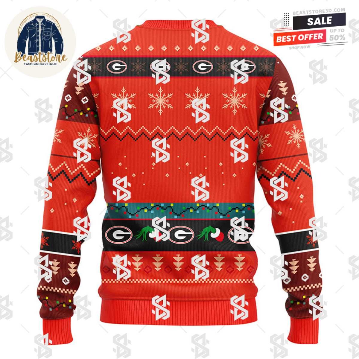 Georgia Bulldogs Grinch Christmas Ugly Sweater