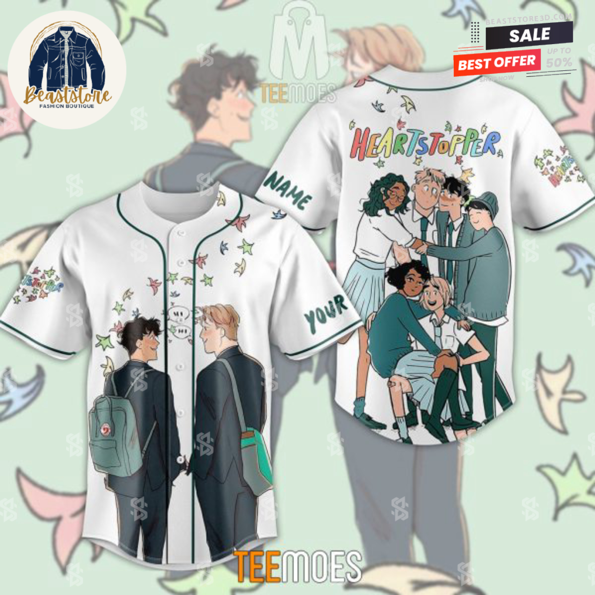 Heartstopper Personalized Baseball Jersey