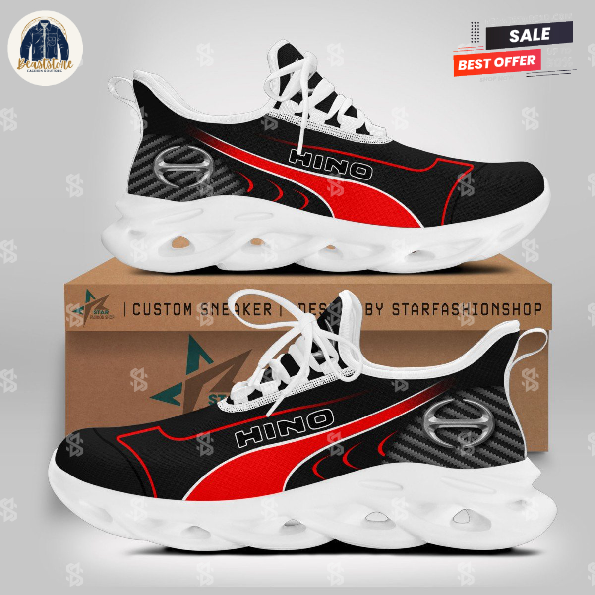 Hino Motors Logo Personalized Max Soul Shoes