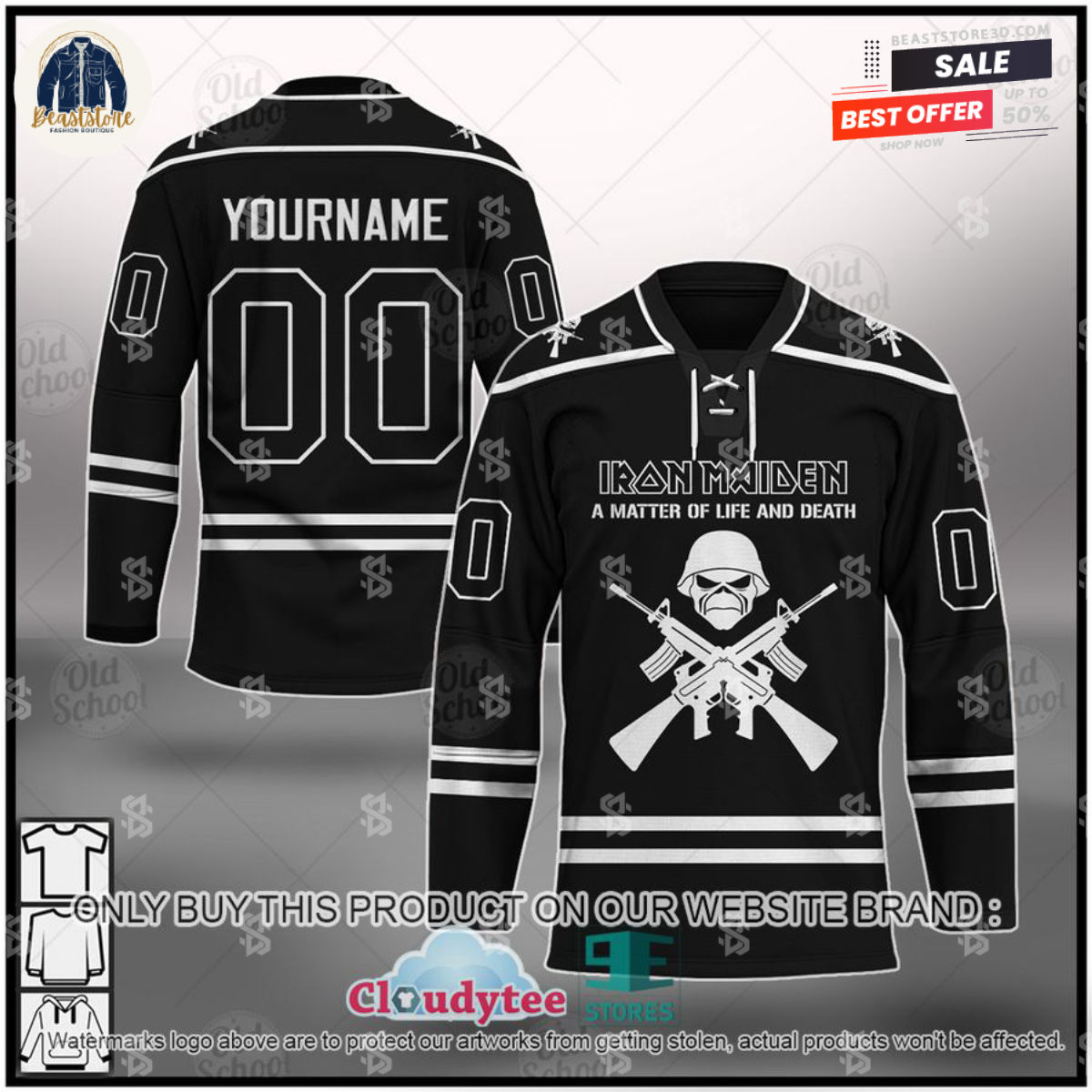 Iron Maiden A Matter of Life and Death Custom Hockey Jersey
