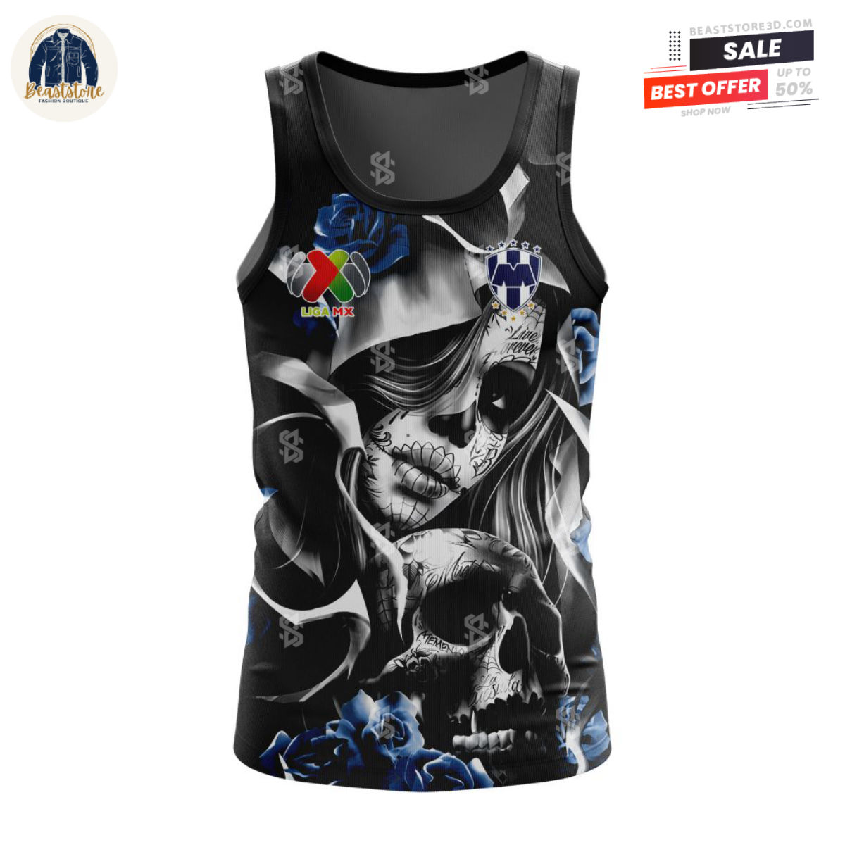 LIGA MX Dia De Muertos C.F. Monterrey Tank Top