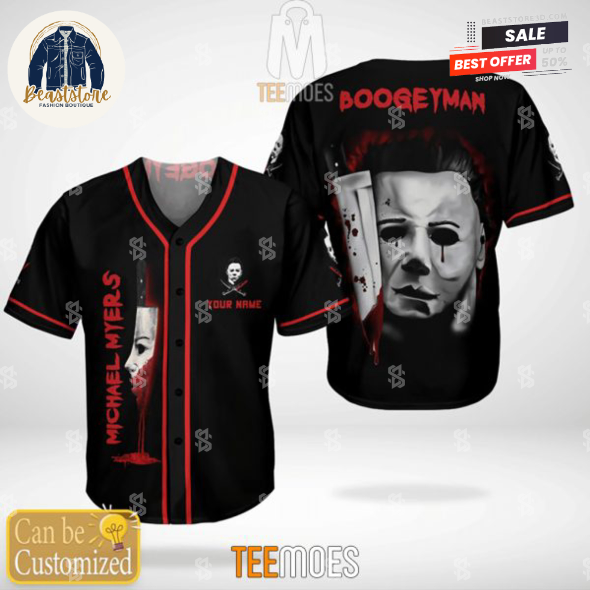 Michael Myers Boogeyman Personalized Baseball Jersey