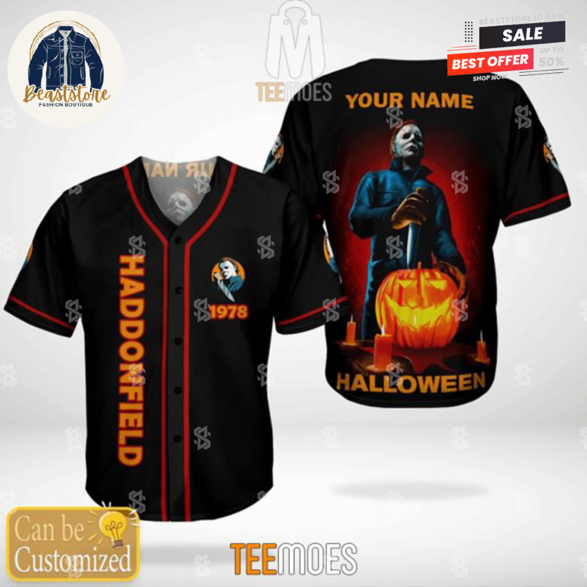 Michael Myers Halloween Personalized Baseball Jersey