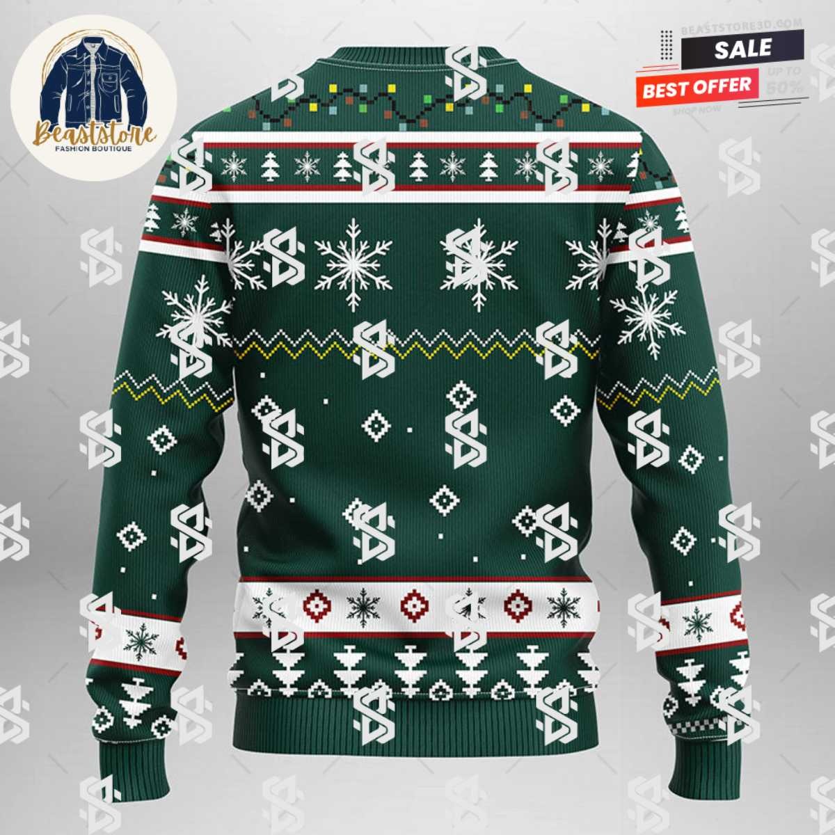 Michigan State Spartans Funny Grinch Christmas Ugly Sweater