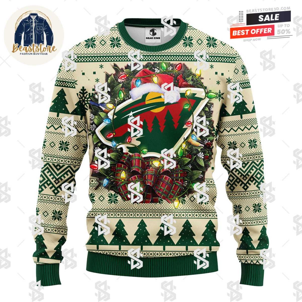 Minnesota Wild Christmas Ugly Sweater