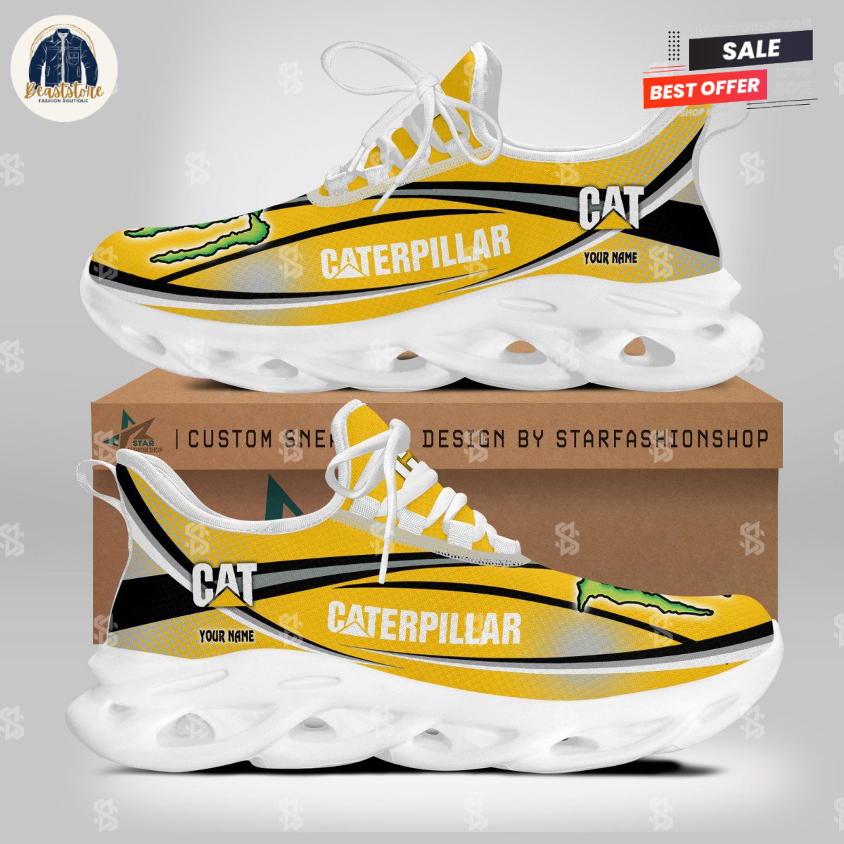 Monster Caterpillar Inc Trending Personalized Max Soul Shoes
