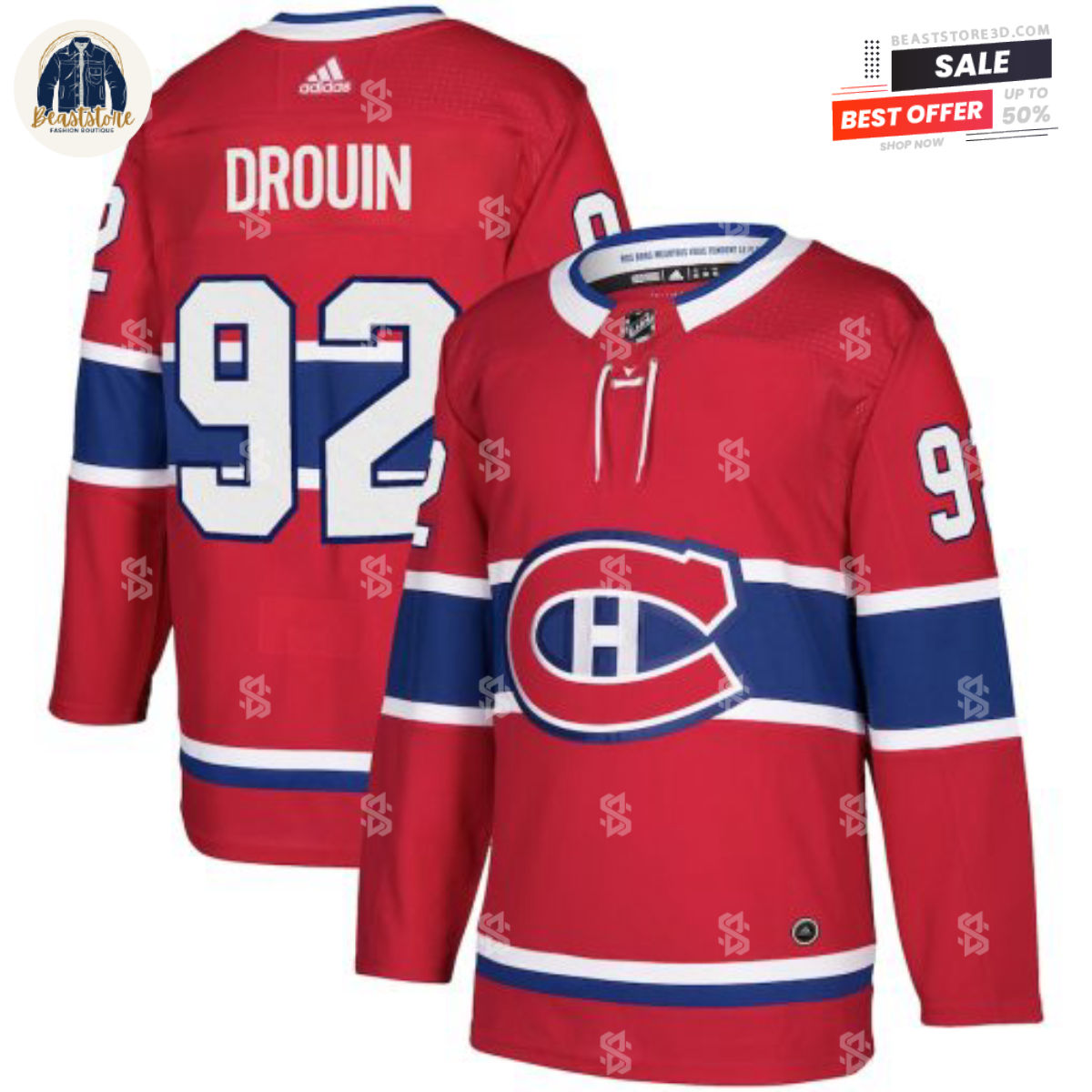 Montreal Canadiens Jonathan Drouin Red Adidas NHL Hockey Jerseys