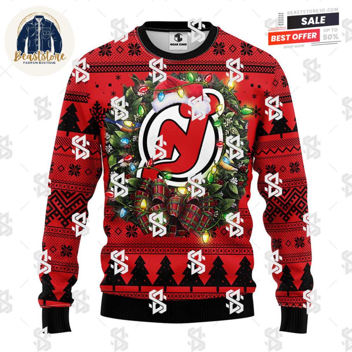 New Jersey Devils Christmas Ugly Sweater