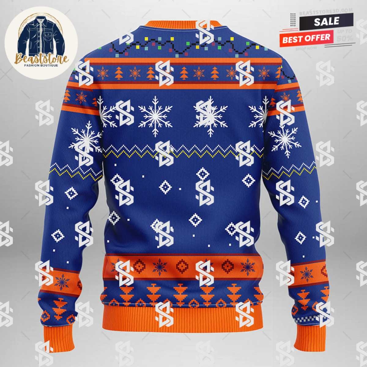 New York Islanders Funny Grinch Christmas Ugly Sweater