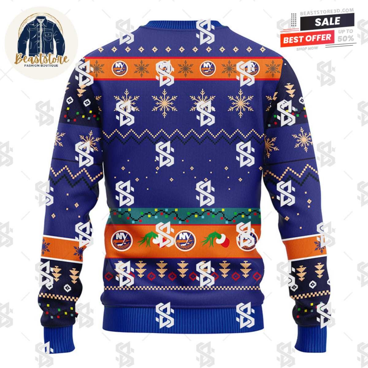 New York Islanders Grinch Christmas Ugly Sweater