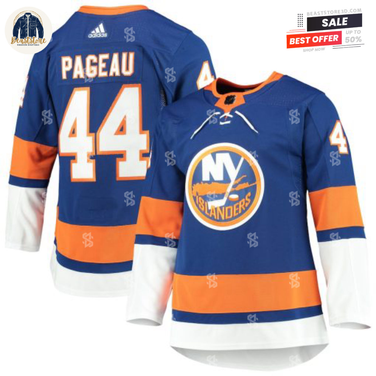 New York Islanders Jean-Gabriel Pageau Royal Home Adidas NHL Hockey Jerseys