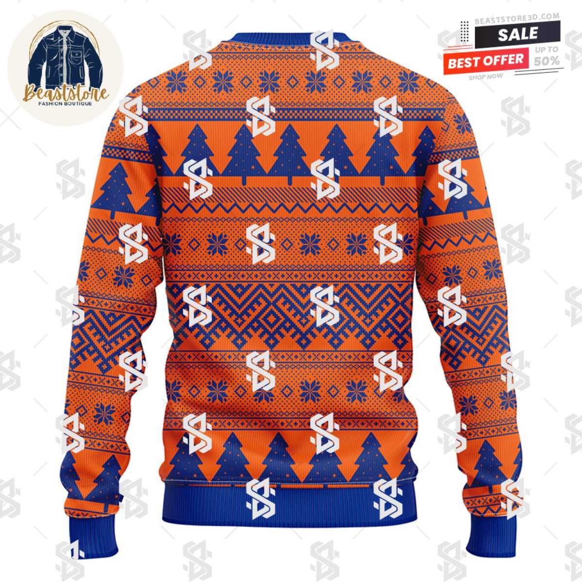 New York Islanders Tree Ball Christmas Ugly Sweater