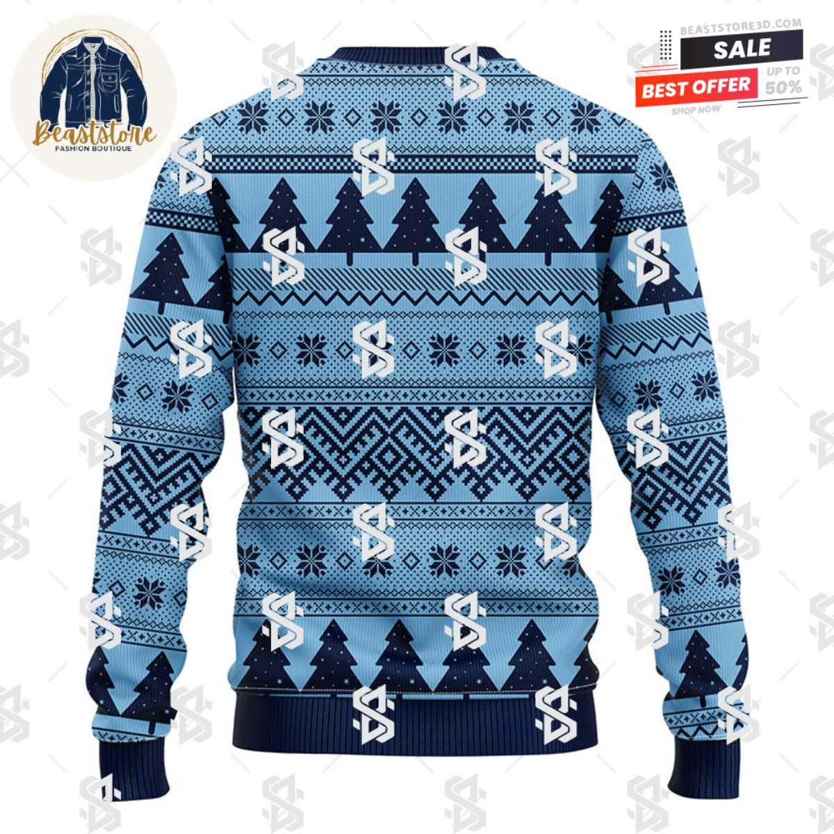 North Carolina Tar Heels Tree Ball Christmas Ugly Sweater