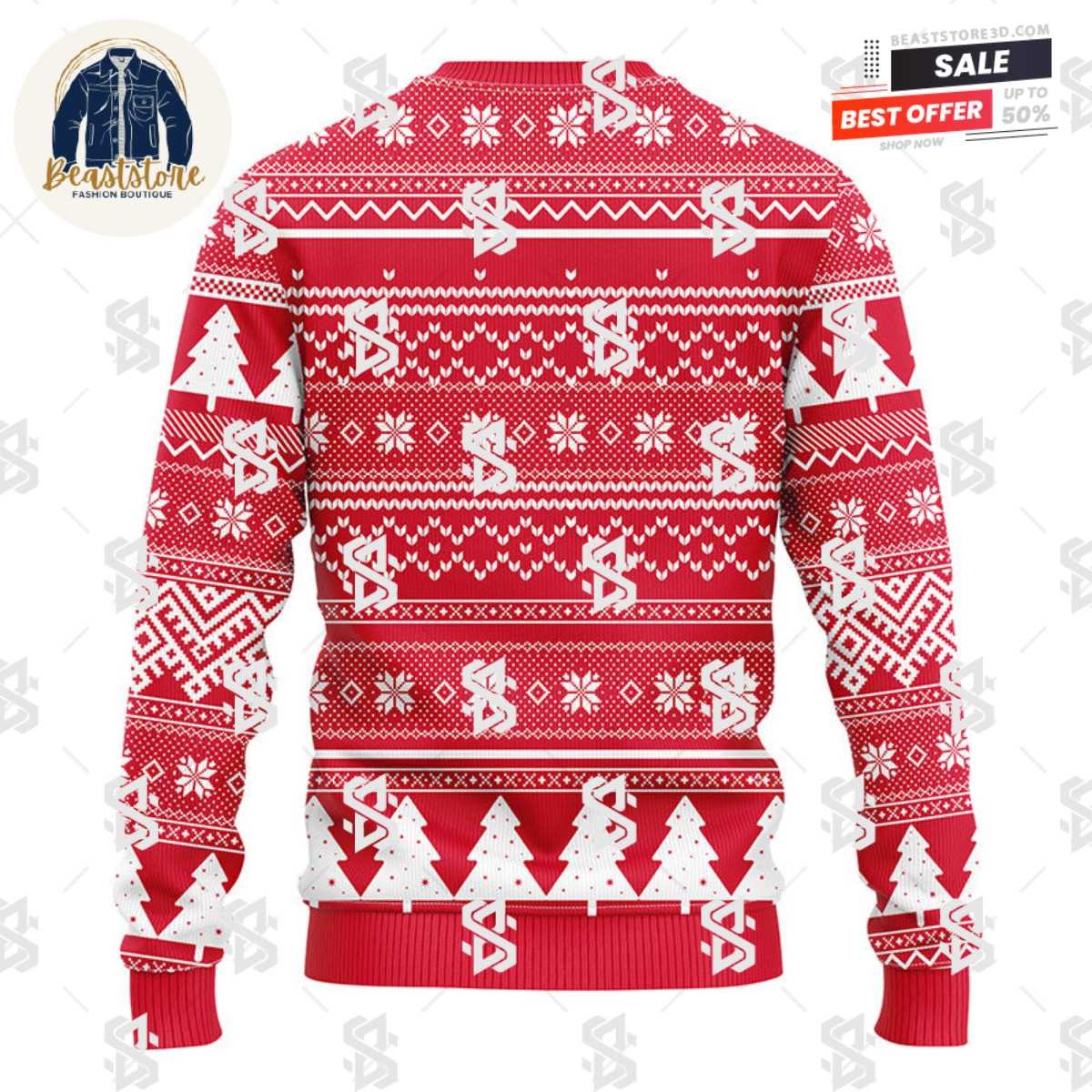Ohio State Buckeyes Skull Flower Ugly Christmas Ugly Sweater