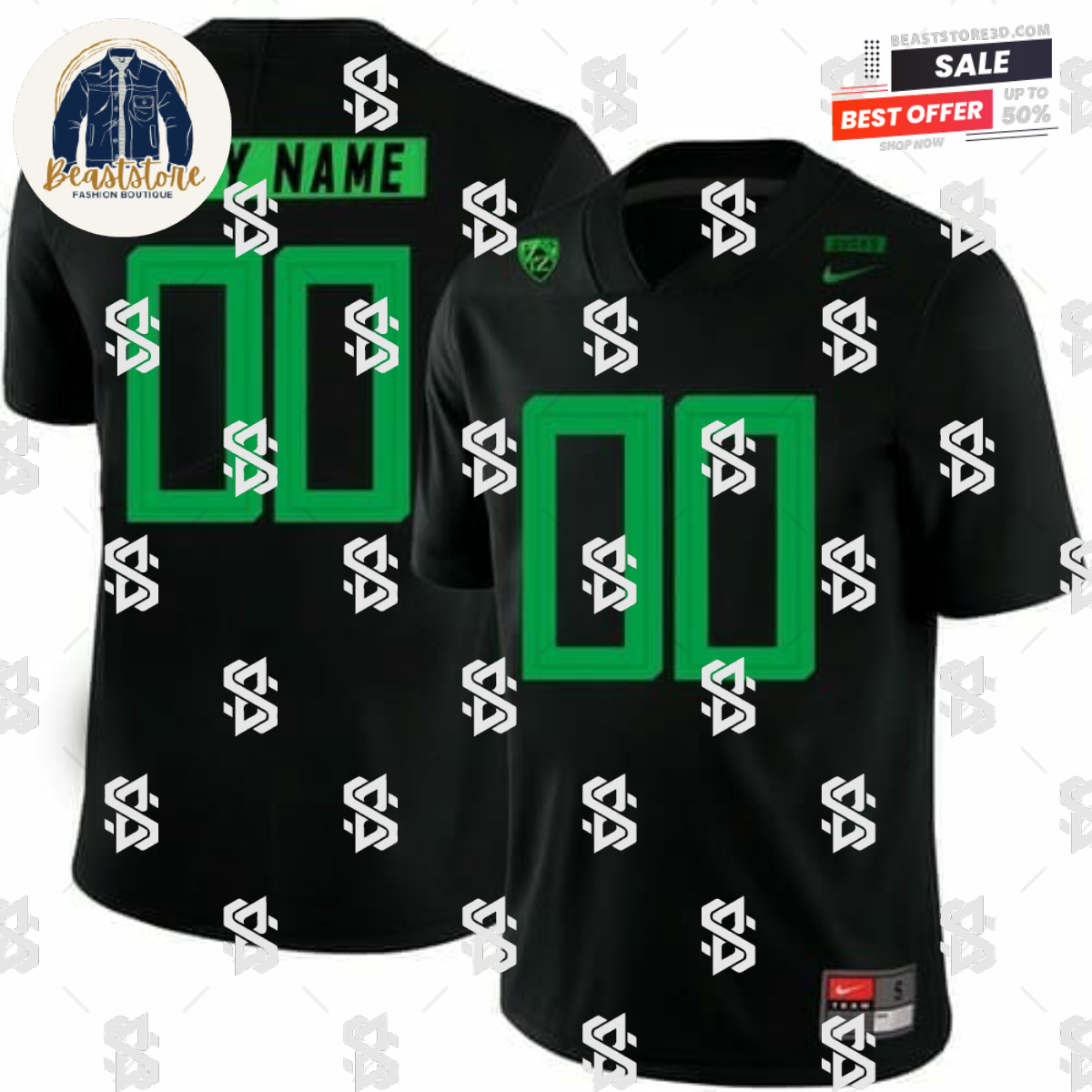 Oregon Ducks Football Jersey Custom College Black
