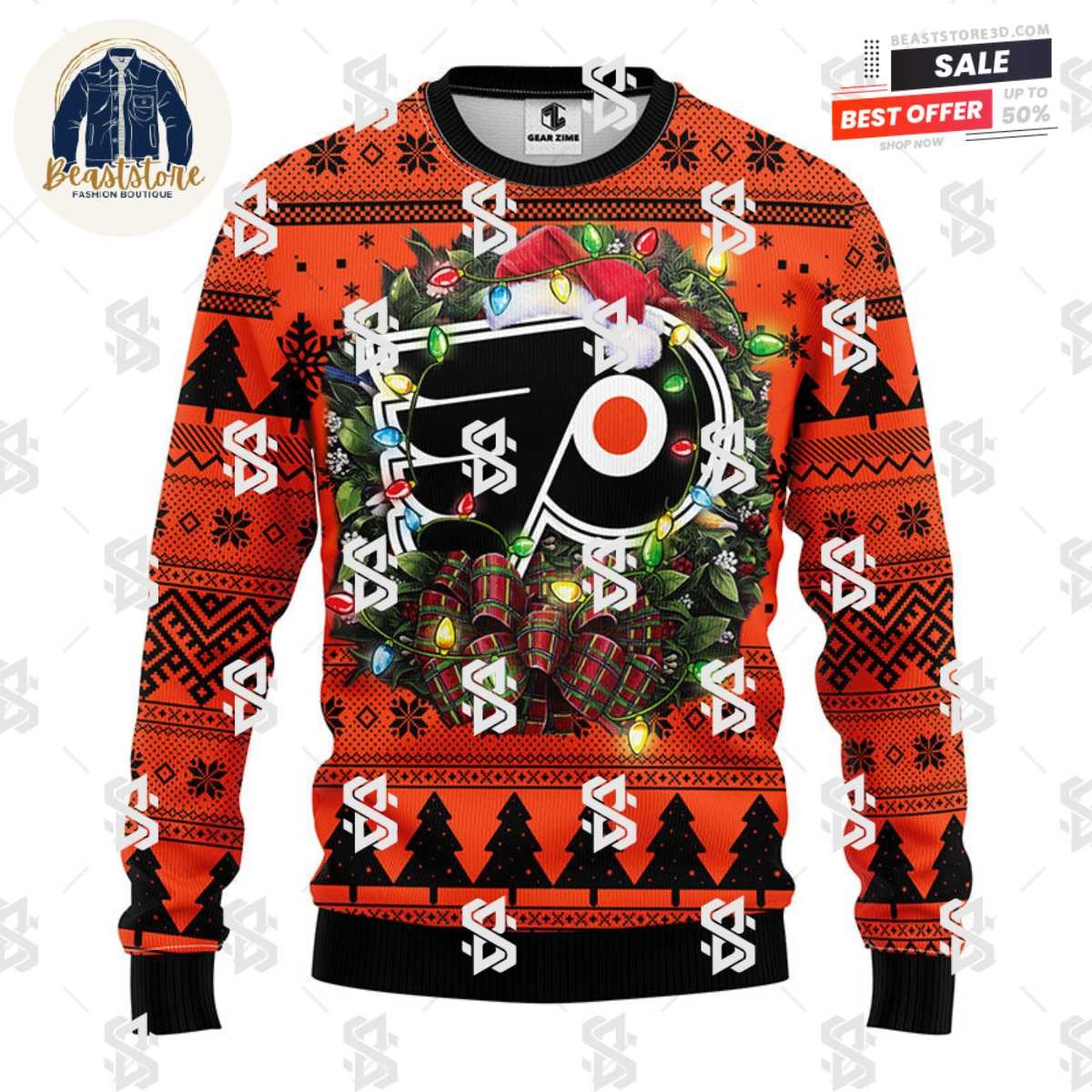 Philadelphia Flyers Christmas Ugly Sweater