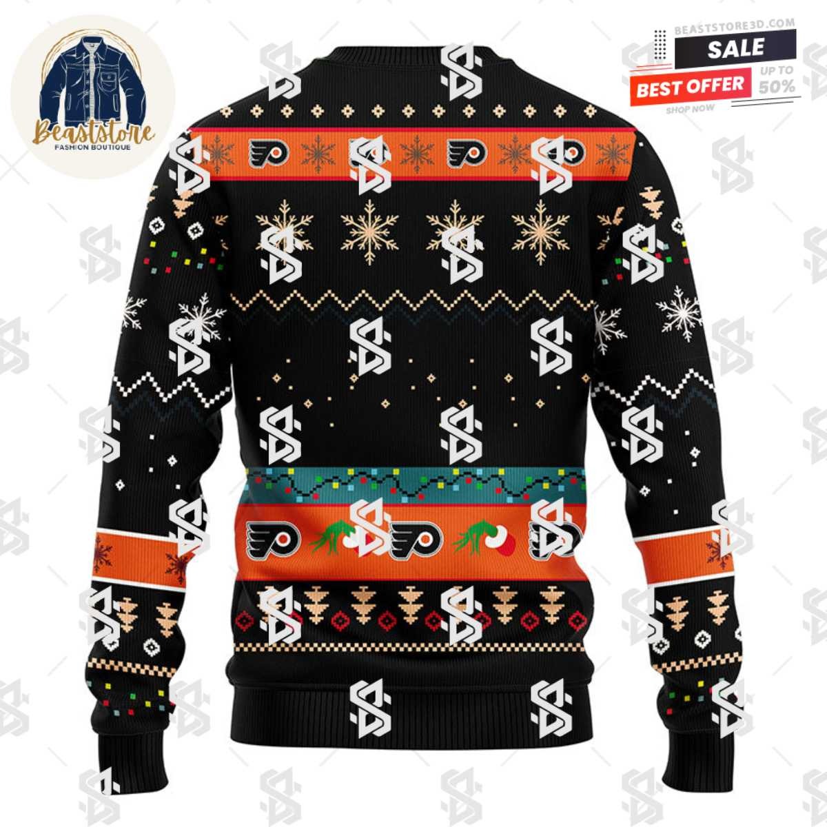 Philadelphia Flyers Grinch Christmas Ugly Sweater