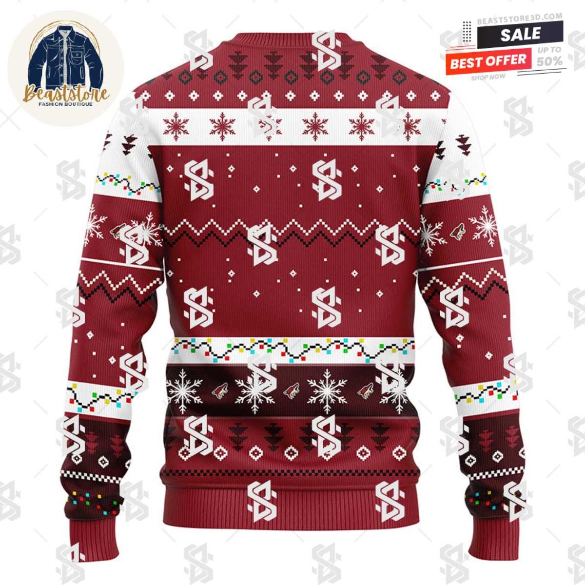 Phoenix Coyotes Dabbing Santa Claus Christmas Ugly Sweater