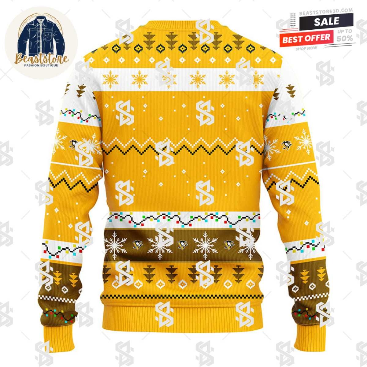 Pittsburgh Penguins Dabbing Santa Claus Christmas Ugly Sweater
