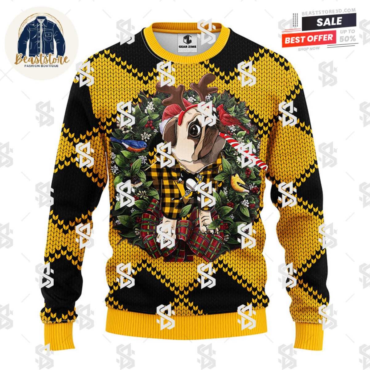 Pittsburgh Penguins Pub Dog Christmas Ugly Sweater