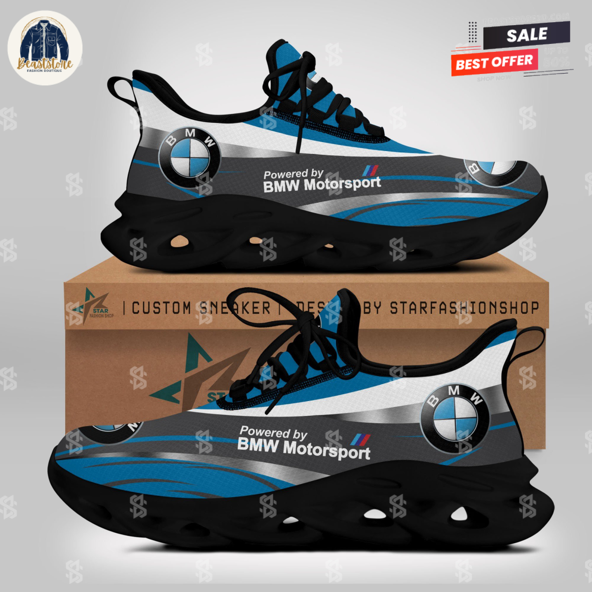 Powered By BMW Motorsport Star Blue Max Soul Shoes