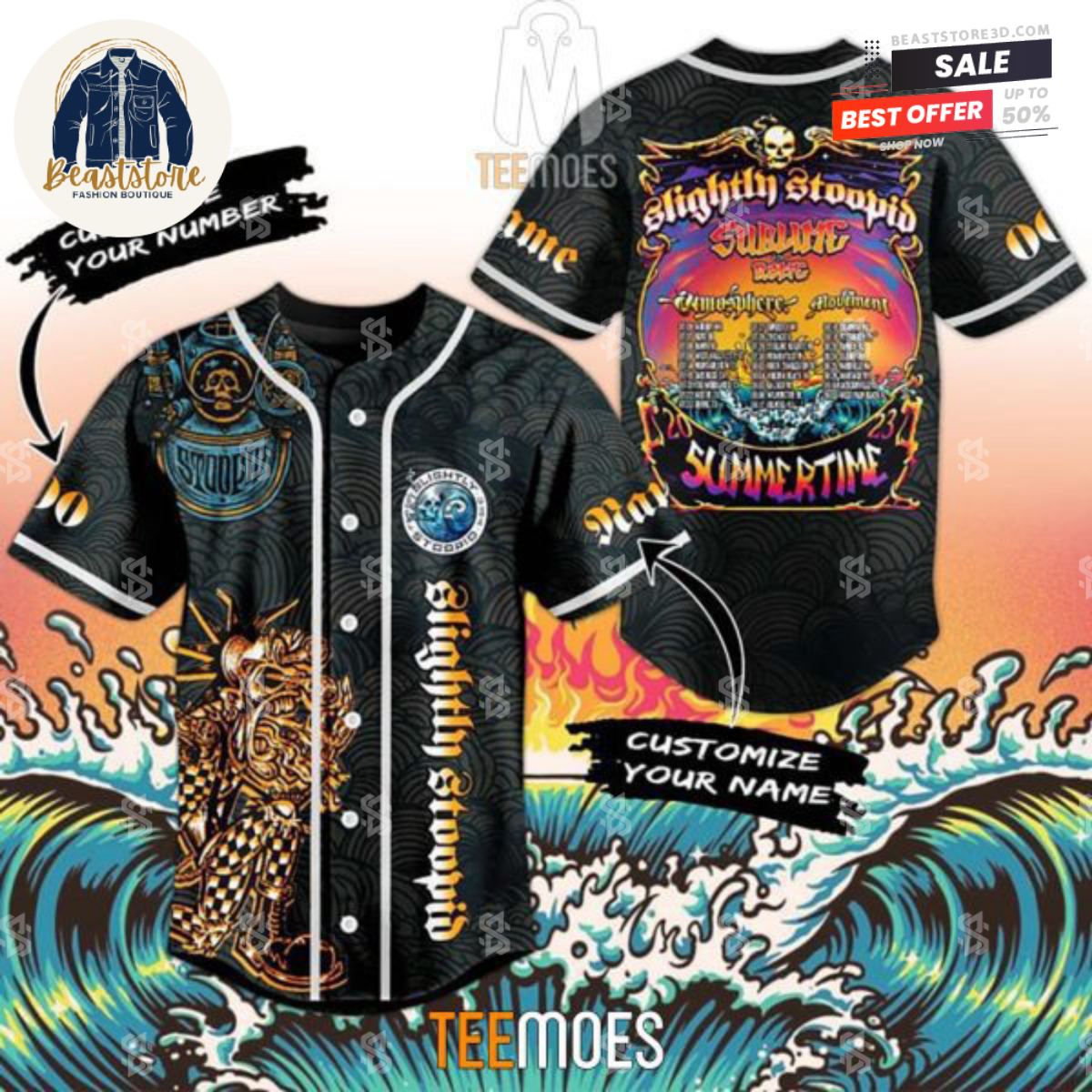 Slightly Stoopid Sublime Rome Customized Baseball Jersey